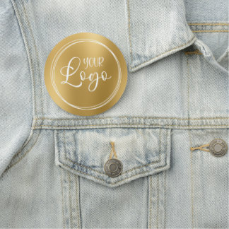 Porte-nom Logo circulaire flou or