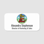 Porte-nom Logo classique haut de gamme Personnalisé Professi (Devant)