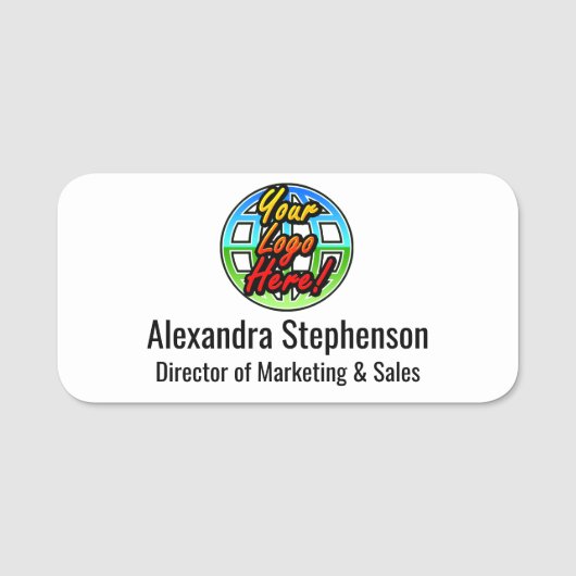 Porte-nom Logo classique haut de gamme Personnalisé Professi (Devant)