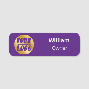 Porte-nom logo commercial personnalisé entreprise violet pr