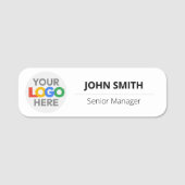 Porte-nom Logo customisé Employé - Épingle magnétique ou de  (Devant)