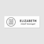 Porte-nom Logo d'affaires élégant (Devant)