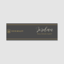 Logo d'agent immobilier Charcoal Gold Employee