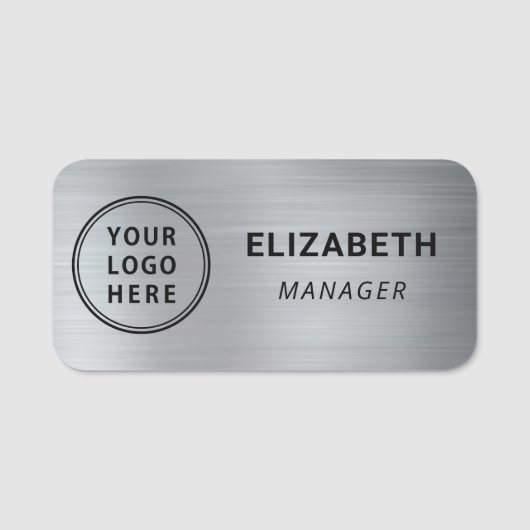 Porte-nom Logo de commerce (Devant)