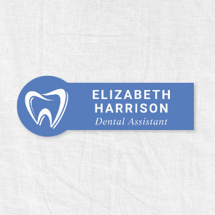 Porte-nom Logo de dentiste Cabinet dentaire Bleu