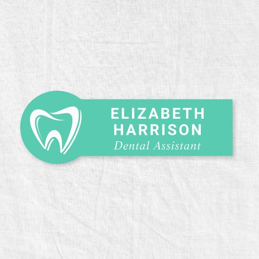 Porte-nom Logo de dentiste Cabinet dentaire Vert