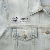 Porte-nom Logo de dentiste dentaire argent (En situation)