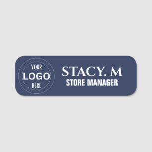 Porte-nom Logo de la petite entreprise moderne Titre du trav