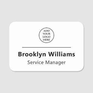 Porte-nom Logo de la Société Commerciale Moderne Titre du Po