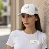 Porte-nom Logo de l'employé Blanc moderne