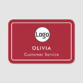 Porte-nom Logo de l'employé personnalisé, (Devant)