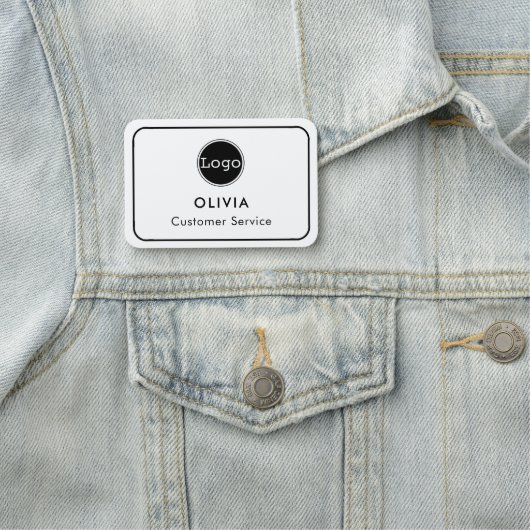 Porte-nom Logo de l'employé personnalisé, (En situation)
