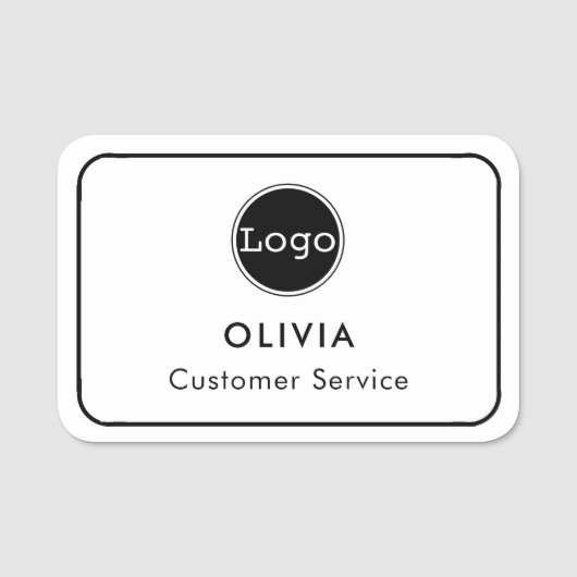 Porte-nom Logo de l'employé personnalisé, (Devant)