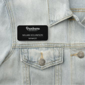 Porte-nom Logo de l'employé personnalisé noir blanc (En situation)