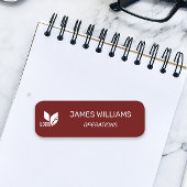 Porte-nom Logo de l'employé rouge