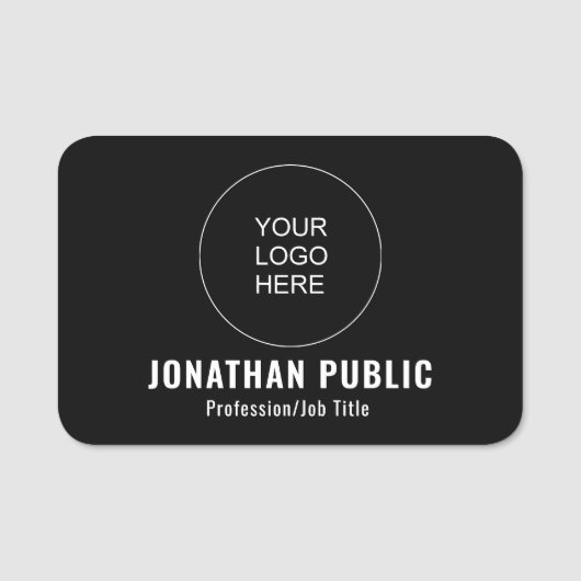 Porte-nom Logo de l'entreprise - Arrière-plan traditionnel o (Devant)