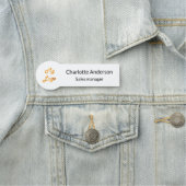 Porte-nom Logo de l'entreprise blanche (En situation)