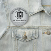 Porte-nom Logo de l'entreprise Couleur gris Imprimé en plast (En situation)