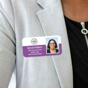 Porte-nom Logo de l'entreprise de photo d'employé personnali