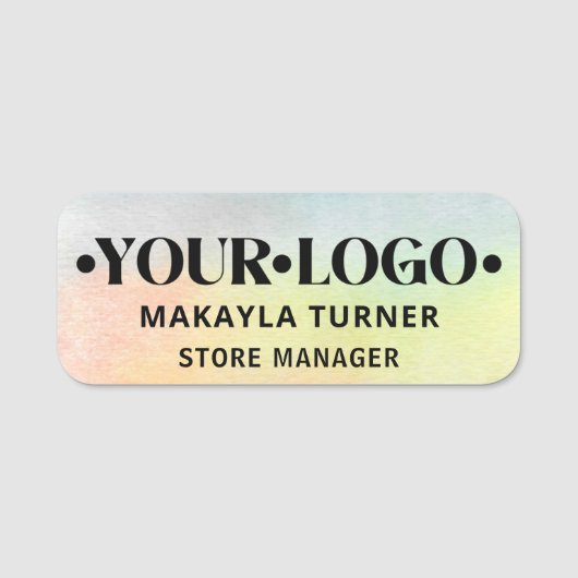 Porte-nom Logo de l'entreprise Employé (Devant)