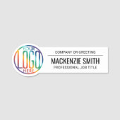 Porte-nom Logo de l'entreprise Employé professionnel Blanc d (Devant)