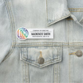 Porte-nom Logo de l'entreprise Employé professionnel Blanc d (En situation)