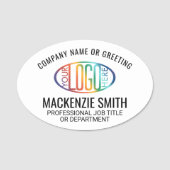 Porte-nom Logo de l'entreprise Employé professionnel Blanc o (Devant)