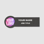 Porte-nom Logo de l'entreprise Employé professionnel Pierre  (Devant)