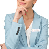 Porte-nom Logo de l'entreprise en marbre rose clair