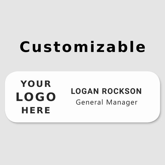 Porte-nom Logo de l'entreprise Épingle de sécurité simple em
