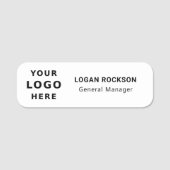 Porte-nom Logo de l'entreprise Épingle de sécurité simple em (Devant)