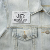 Porte-nom Logo de l'entreprise Faux Marble Employé professio (En situation)