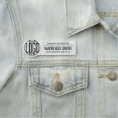 Porte-nom Logo de l'entreprise Faux Marble Professionnel Emp (En situation)