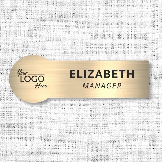 Porte-nom Logo de l'entreprise Gold