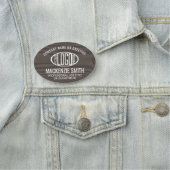 Porte-nom Logo de l'entreprise Identifiant de l'employé Brow (En situation)