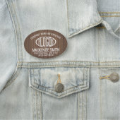 Porte-nom Logo de l'entreprise Identifiant de l'employé Brow (En situation)