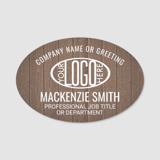 Porte-nom Logo de l'entreprise Identifiant de l'employé Brow (Devant)