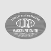 Porte-nom Logo de l'entreprise Identifiant de l'employé Gris (Devant)