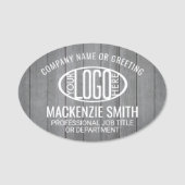 Porte-nom Logo de l'entreprise Identifiant de l'employé Gris (Devant)