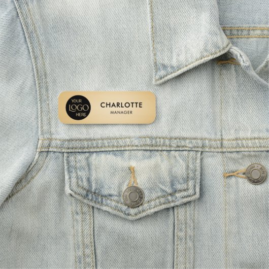 Porte-nom Logo de l'entreprise magnétique Nom de l'employé T (En situation)