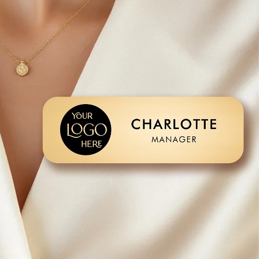 Porte-nom Logo de l'entreprise magnétique Nom de l'employé T