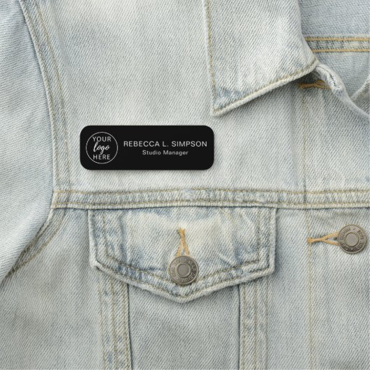 Porte-nom Logo de l'entreprise magnétique Poste de l'employé (En situation)