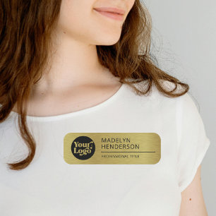 Porte-nom Logo de l'entreprise métallurgique employé magnéti