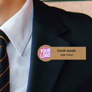Porte-nom Logo de l'entreprise ou photo de l'employé Lumière
