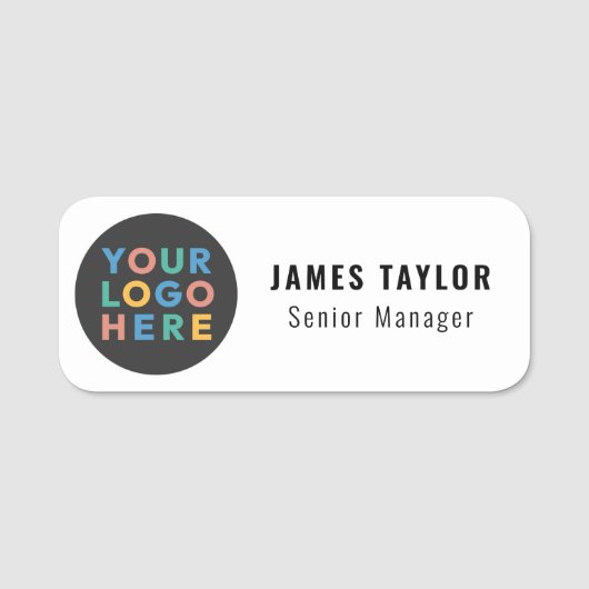 Porte-nom Logo de l'entreprise personnalisée Épingle de sécu (Devant)