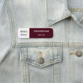 Porte-nom Logo de l'entreprise personnalisée Nom de l'entrep (En situation)