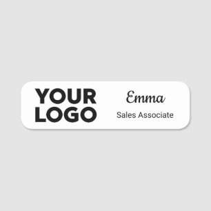 Porte-nom Logo de l'entreprise personnalisée Nom du script