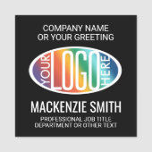 Porte-nom Logo de l'entreprise Professionnel Employé Carré n (Devant)