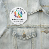 Porte-nom Logo de l'entreprise Professionnel Employé White R (En situation)