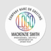 Porte-nom Logo de l'entreprise Professionnel Employé White R (Devant)